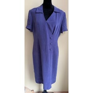 Maggie London Vintage Silk Purple Dress Petite Size 10